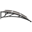 vidaXL Polycarbonate Door Canopy in Brown/Black/Clear