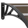 vidaXL Polycarbonate Door Canopy in Brown/Black/Clear