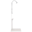 vidaXL Solid Fir Wood and Stainless Steel Garden Shower in White