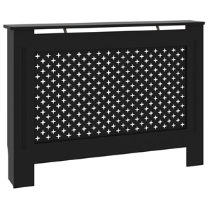 vidaXL 44.1&quot MDF Radiator Cover in Black