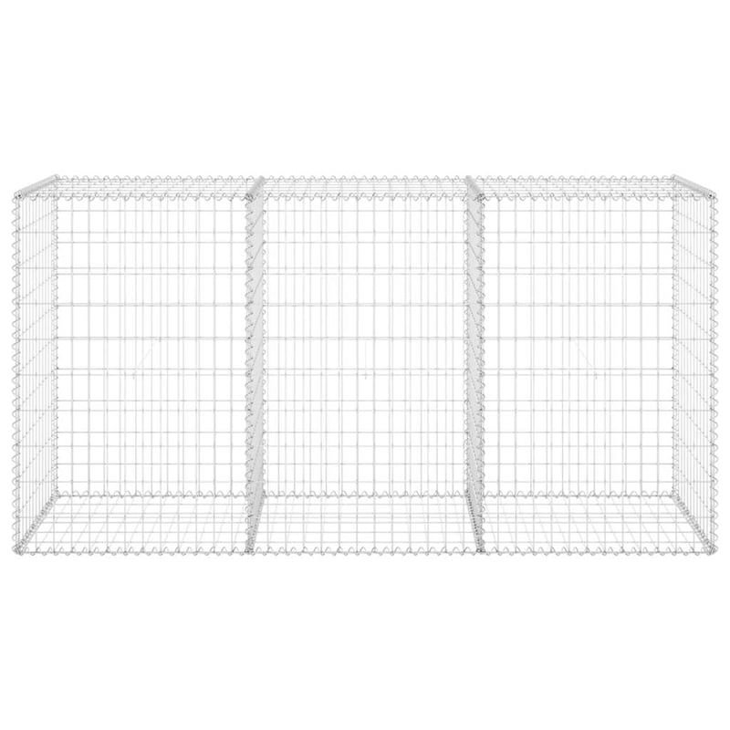 vidaXL Gabion Wall with Covers Galvanized Steel 78.7