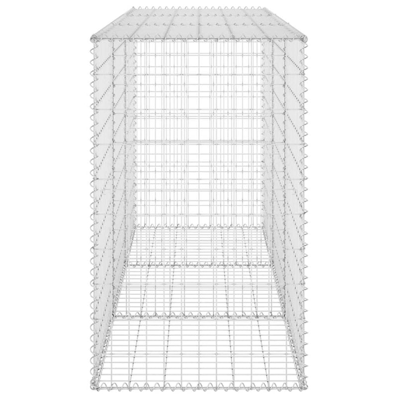 vidaXL Gabion Wall with Covers Galvanized Steel 78.7