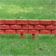 vidaXL 11pcs Brick Design Lawn Divider in Red