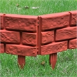 vidaXL 11pcs Brick Design Lawn Divider in Red