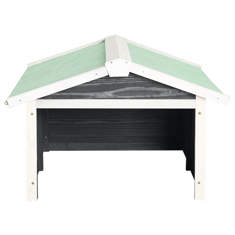 vidaXL Lawn Mower Wooden Garage Storgae in Gray/White