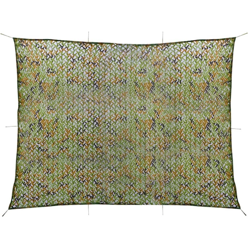 vidaXL 9.8'x13.1' Camouflage Net with Storage Bag in Green