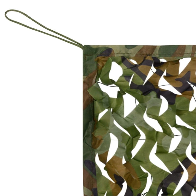vidaXL 9.8'x13.1' Camouflage Net with Storage Bag in Green