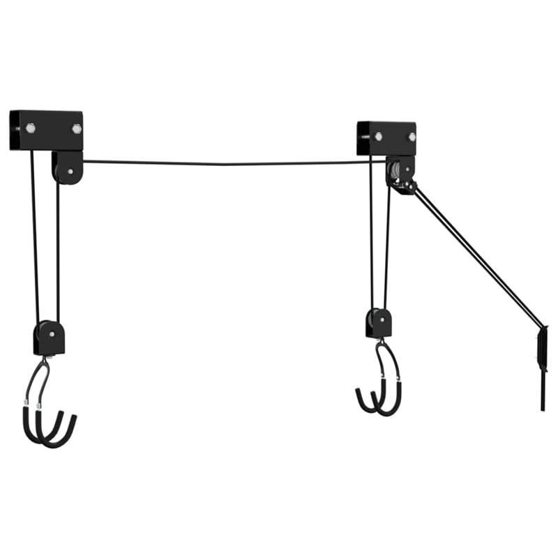 vidaXL Bike Hoist with Ceiling Mount in Black