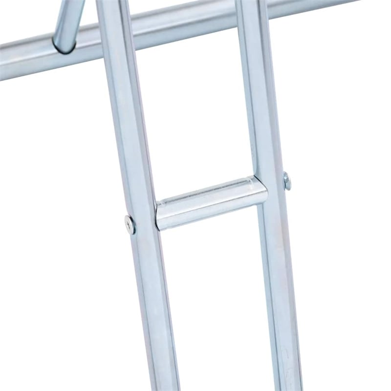 vidaXL 2 Bikes Floor Freestanding Galvanized Steel Bicycle Stand in Silver