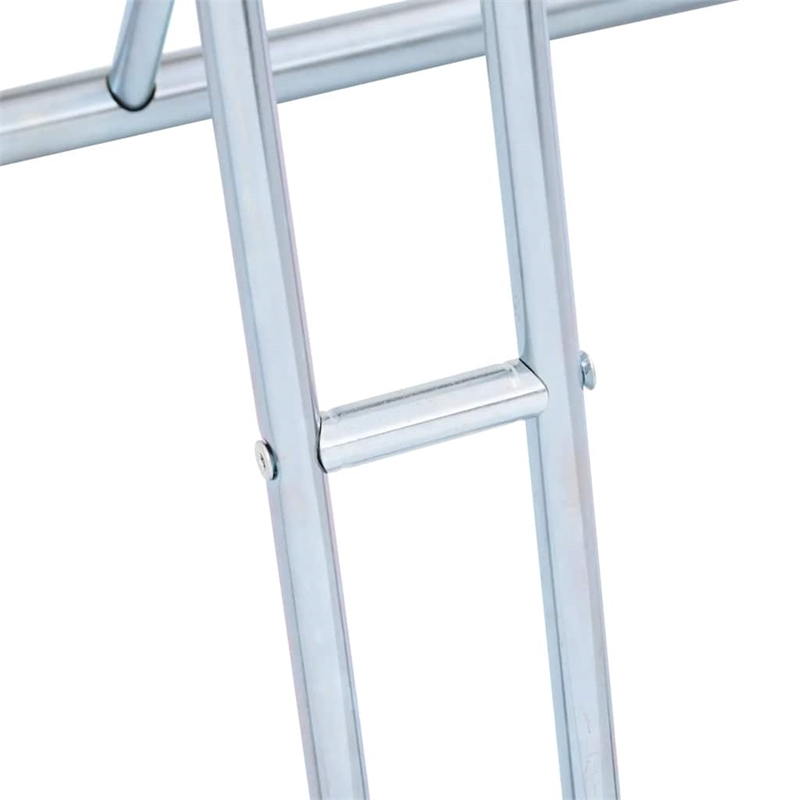 vidaXL 2 Bikes Floor Freestanding Galvanized Steel Bicycle Stand in Silver