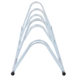 vidaXL 6 Bikes Floor Freestanding Galvanized Steel Bicycle Stand in Silver