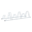 vidaXL 6 Bikes Floor Freestanding Galvanized Steel Bicycle Stand in Silver
