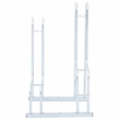 vidaXL 2 Bikes Floor Freestanding Galvanized Steel Bicycle Stand in Silver