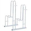 vidaXL 2 Bikes Floor Freestanding Galvanized Steel Bicycle Stand in Silver