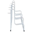 vidaXL 6 Bikes Floor Freestanding Galvanized Steel Bicycle Stand in Silver