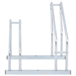 vidaXL 2 Bikes Floor Freestanding Galvanized Steel Bicycle Stand in Silver