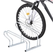 vidaXL 2 Bikes Floor Freestanding Galvanized Steel Bicycle Stand in Silver