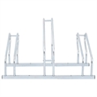 vidaXL 3 Bikes Floor Freestanding Galvanized Steel Bicycle Stand in Silver