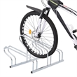 vidaXL 3 Bikes Floor Freestanding Galvanized Steel Bicycle Stand in Silver