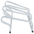 vidaXL 5 Bikes Floor Freestanding Galvanized Steel Bicycle Stand in Silver