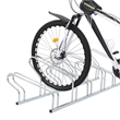 vidaXL 6 Bikes Floor Freestanding Galvanized Steel Bicycle Stand in Silver