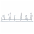 vidaXL 6 Bikes Floor Freestanding Galvanized Steel Bicycle Stand in Silver