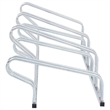 vidaXL 6 Bikes Floor Freestanding Galvanized Steel Bicycle Stand in Silver