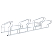 vidaXL 6 Bikes Floor Freestanding Galvanized Steel Bicycle Stand in Silver
