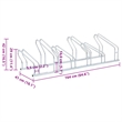 vidaXL 6 Bikes Floor Freestanding Galvanized Steel Bicycle Stand in Silver