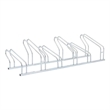 vidaXL 6 Bikes Floor Freestanding Galvanized Steel Bicycle Stand in Silver
