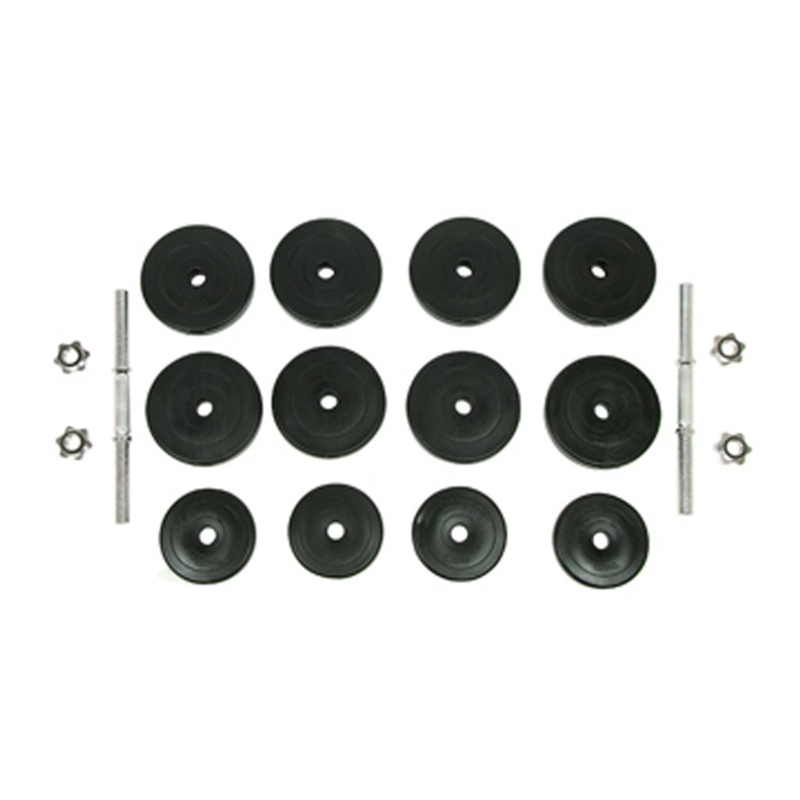 vidaXL 18 Piece Dumbbell Set in Black