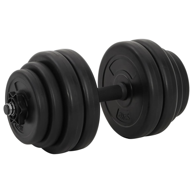 vidaXL Dumbbells in Black (Set of 2)