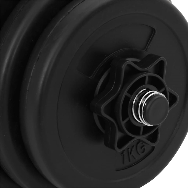 vidaXL Dumbbells in Black (Set of 2)