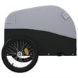 vidaXL 99.2 lb Iron Bike Trailer in Black and Gray