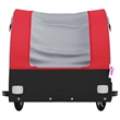 vidaXL 99.2 lb Iron Bike Trailer in Black and Red