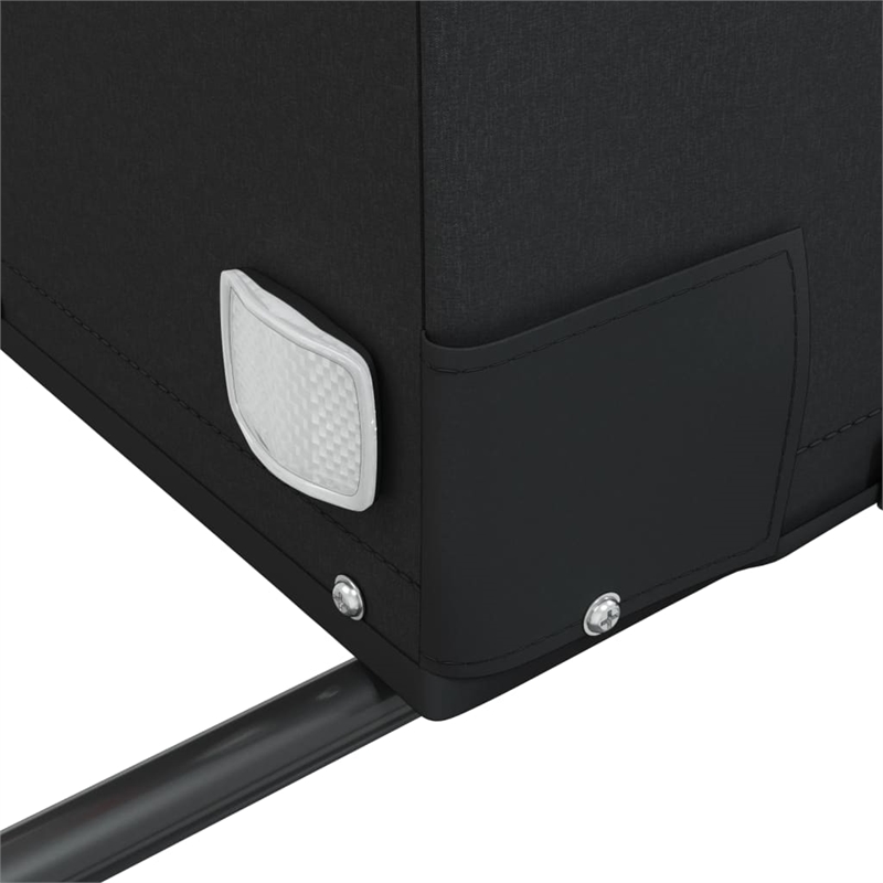 vidaXL 99.2 lb Iron Bike Trailer in Black and Orange