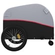 vidaXL 99.2 lb Iron Bike Trailer in Black and Red