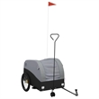 vidaXL 99.2 lb Iron Bike Trailer in Black and Gray