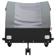 vidaXL 99.2 lb Iron Bike Trailer in Black and Gray