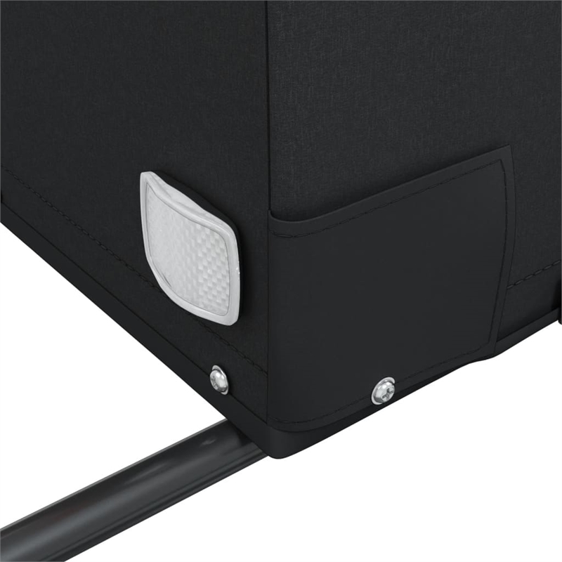 vidaXL 99.2 lb Iron Bike Trailer in Black and Gray