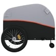 vidaXL 99.2 lb Iron Bike Trailer in Black and Orange