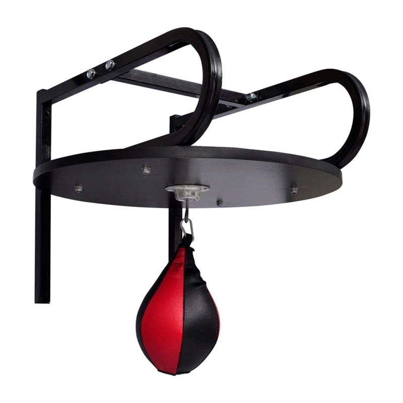 vidaXL Speed Ball Platform Set Bracket with Swivel Punch Bag in Black