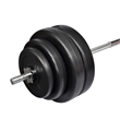 vidaXL Barbell with Plates Set in Black