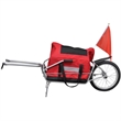 vidaXL One-wheel Bike Trailer with Storage Bag in Red