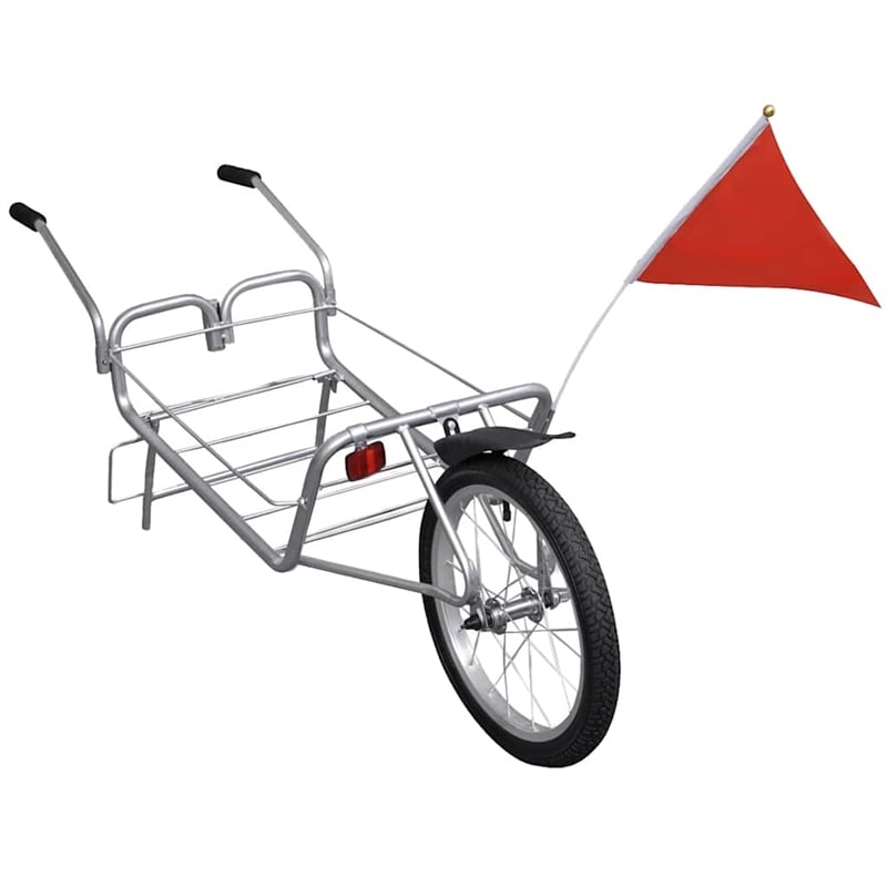 vidaXL One-wheel Bike Trailer with Storage Bag in Red