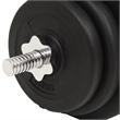 vidaXL 66.1lbs Barbell and Dumbbell Set in Black