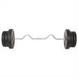 vidaXL 132.3lbs Barbell and Dumbbell Set in Black