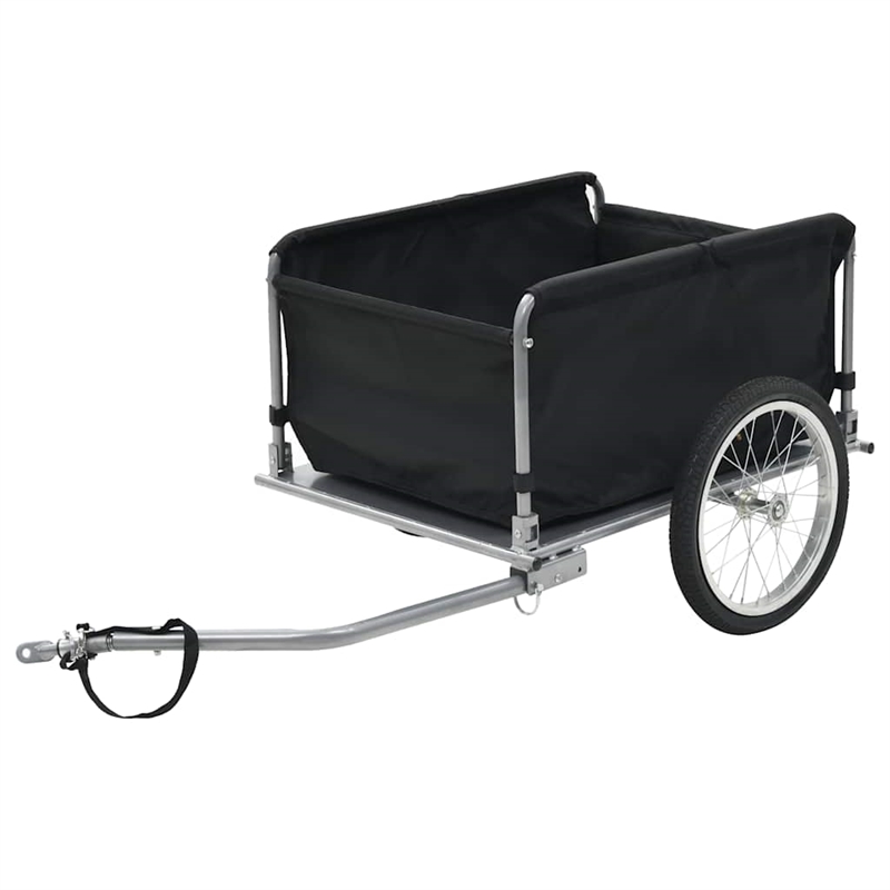 vidaXL 143.3 lb Bike Trailer in Black and Yellow