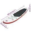 vidaXL Inflatable Stand Up Paddle Board Set in Red and White