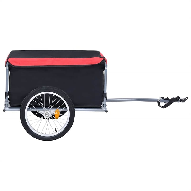 vidaXL 143.3 lbs Bike Trailer in Black and Red